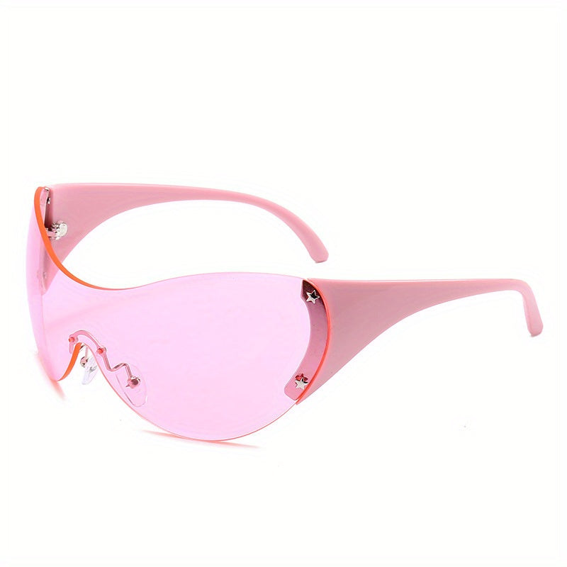 Y2K Futuristic Rimless Sunglasses UV400