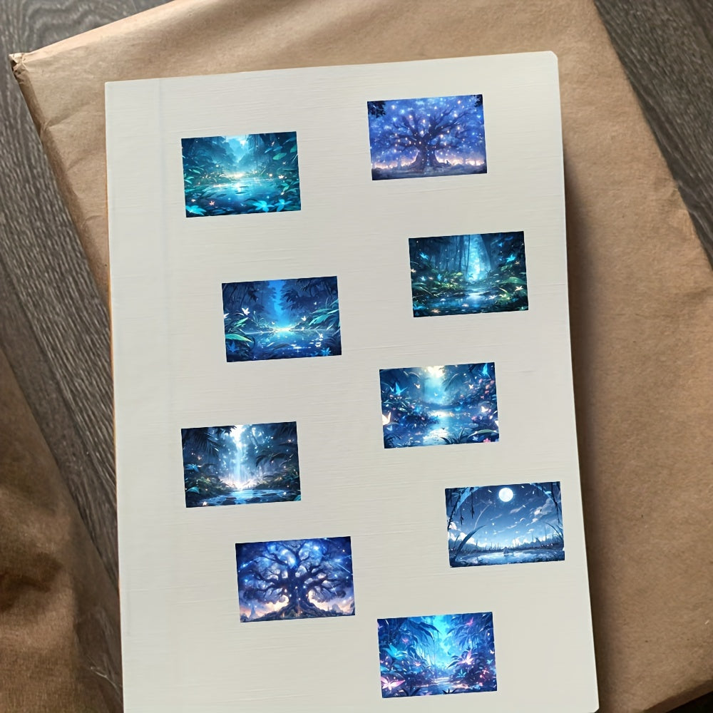 50pcs Fantasy Forest Cartoon Graffiti Stickers Waterproof PVC Game Stickers