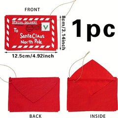 Christmas Felt Envelope Pendant Red Gift Bag