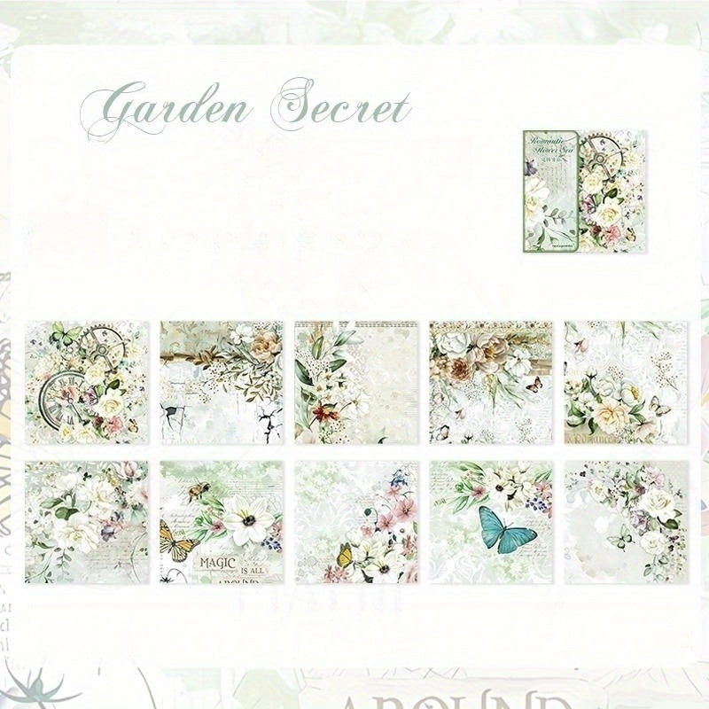 50 Sheets Romantic Flowers Sunshine Flower Theme DIY Stickers