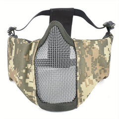 Tactical Headgear & Mesh Face Mask for Outdoor Protection
