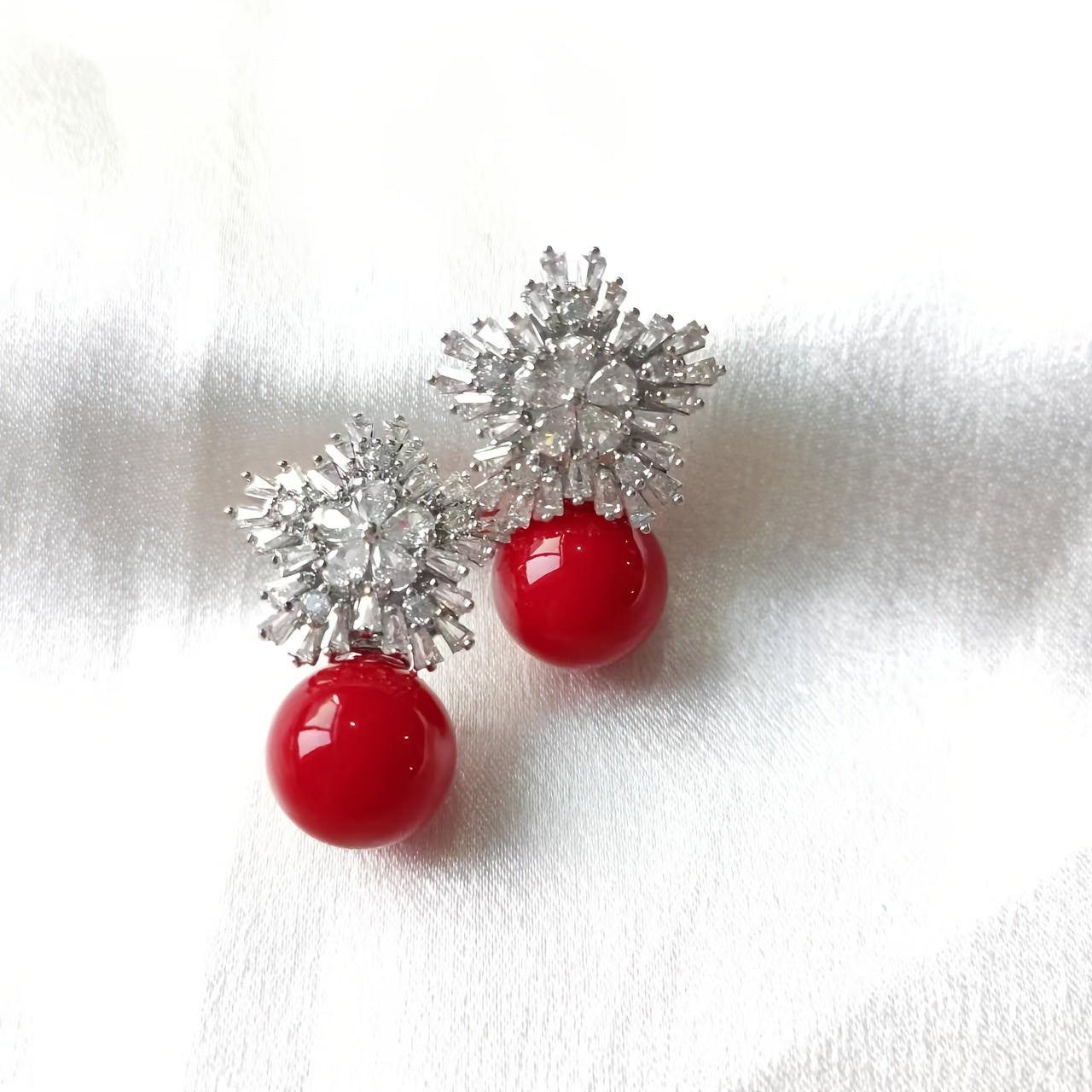 Flower Shape Faux Pearl Jewelry Set Necklace & Earrings