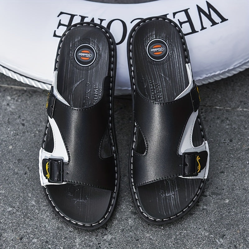 Men's Non Slip Sandals Wear resistant Comfy Slides Beach Shoes Summer