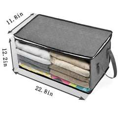Large Capacity Quilted Storage Bag with Window & Handles