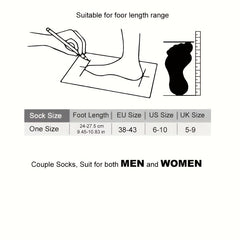 5 Pairs Geometric Print Socks Christmas Mid Tube Socks Women's Stockings