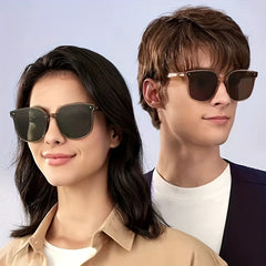 Foldable Square Sunglasses Casual Jelly Rivet Decor UV400