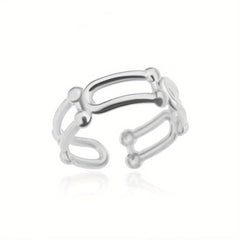 Normcore U To U Golden Cuff Ring 18k Plated Stainless Steel