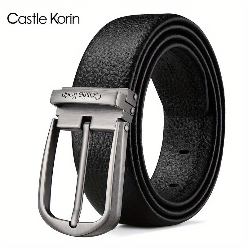 Men's Leather Insert Buckle Casual Business First Layer Cowhide Belt