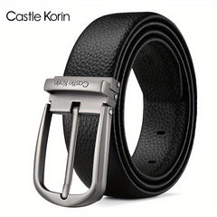 Men's Leather Insert Buckle Casual Business First Layer Cowhide Belt