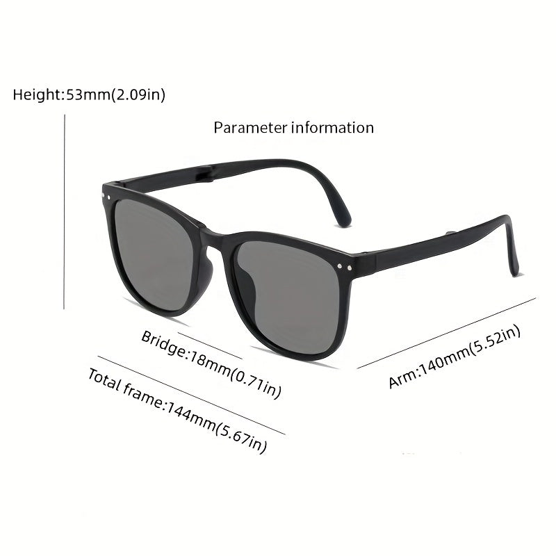 Cat Eye Foldable Sunglasses For Women Men Portable Outdoor Eyewear