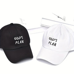 GOD'S PLAN Embroidery Baseball Cap Solid Dad Hats Unisex Sun Hats