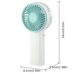 Mini Handheld Fan USB Rechargeable Small Personal Fan with Light