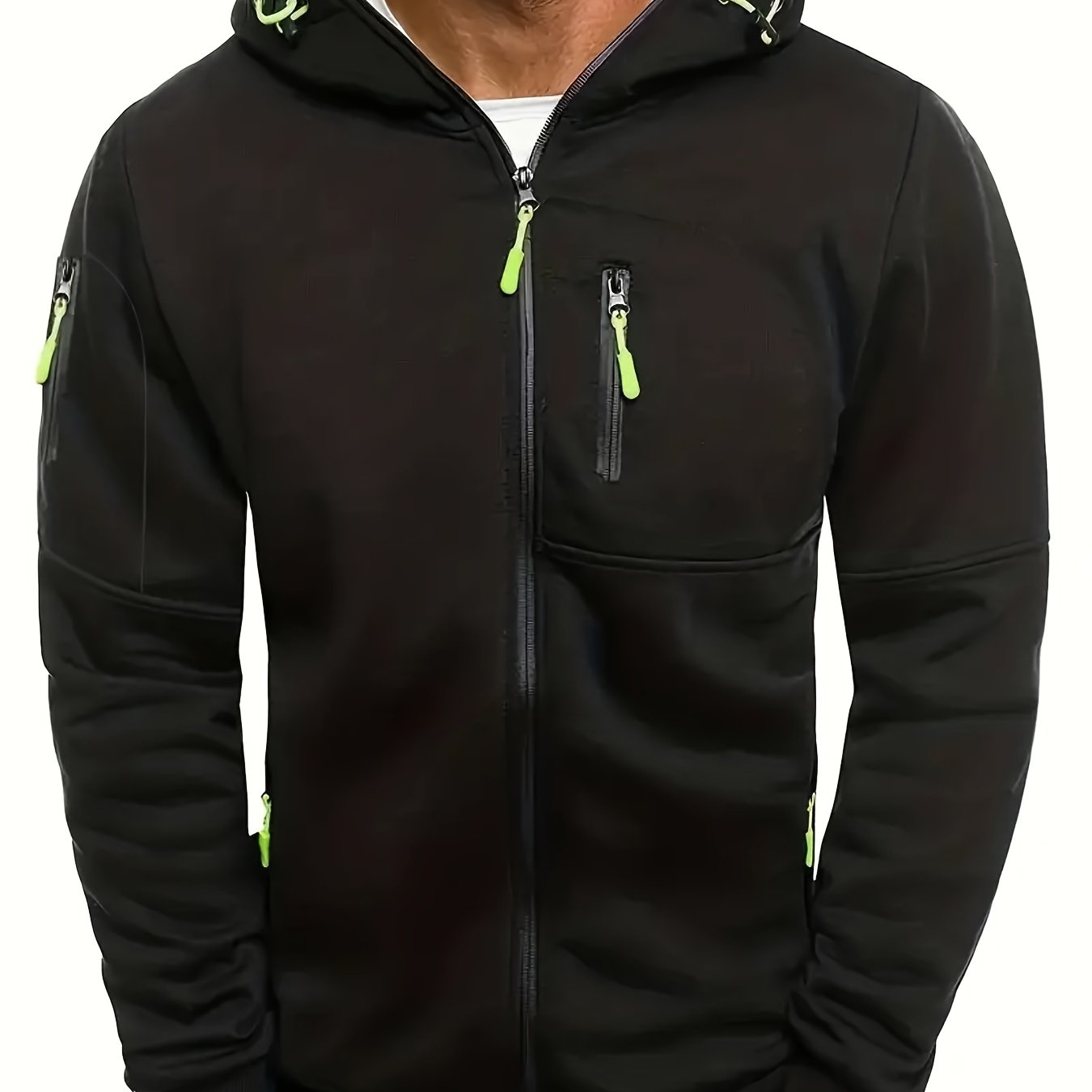 Men's Zipper Hooded Jacket Sports Fitness Sweater