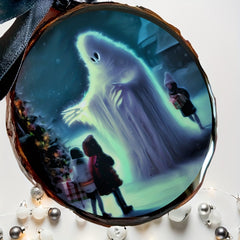 Wood Slice Christmas Tree Pendants Holiday Home Decoration