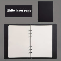 A5 Faux Leather Notebook Blank Inner Page