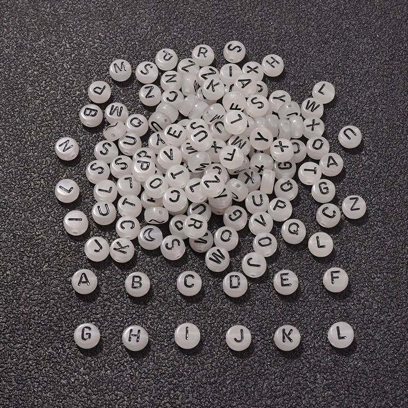 200pcs 7mm Luminous Glow Beads for Bracelet Necklace DIY