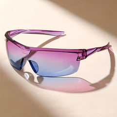 Y2K Semi Rimless Gradient Lens Sunglasses UV400