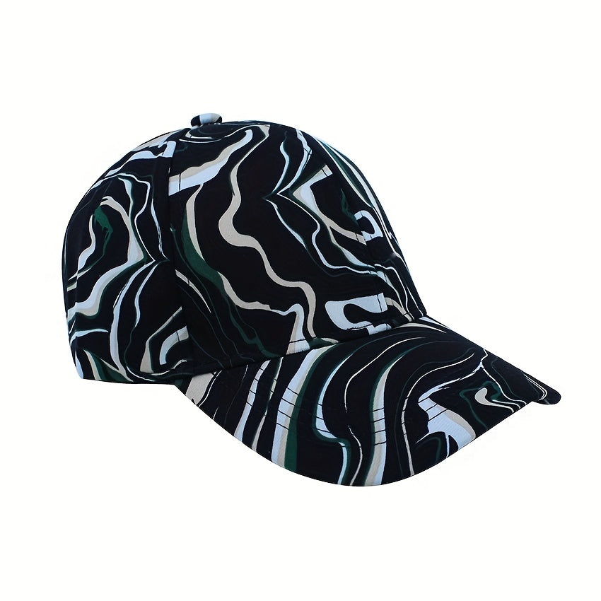 Complex Line Patterns Baseball Cap For Outdoor Sports