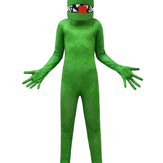 Kid's Halloween Cosplay Jumpsuit & Mask Cartoon Character Dress Up Costume