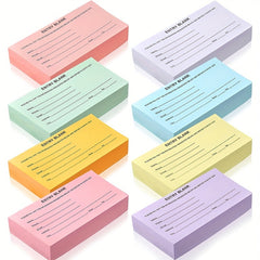 250pcs Raffle Ticket Sheets Blank Entry Forms Multicolor Fundraising Item