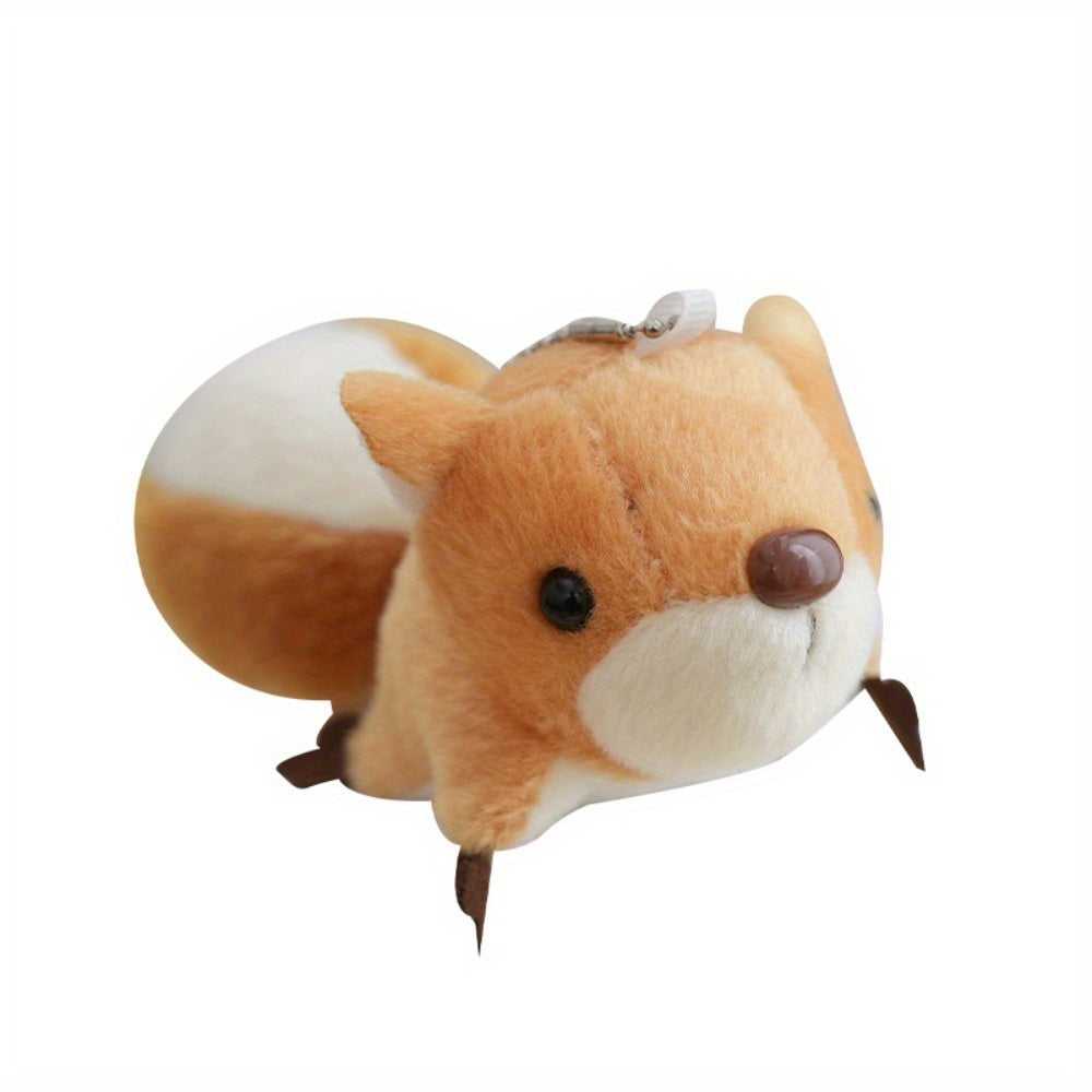 2pcs Squirrel Plush Toy Pendants Soft Fluffy Plush Dolls Mixed Colors