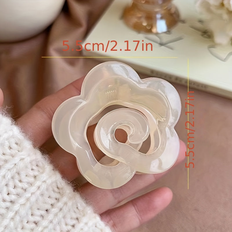 Jelly Flower Hair Claw Clip for Women Girls