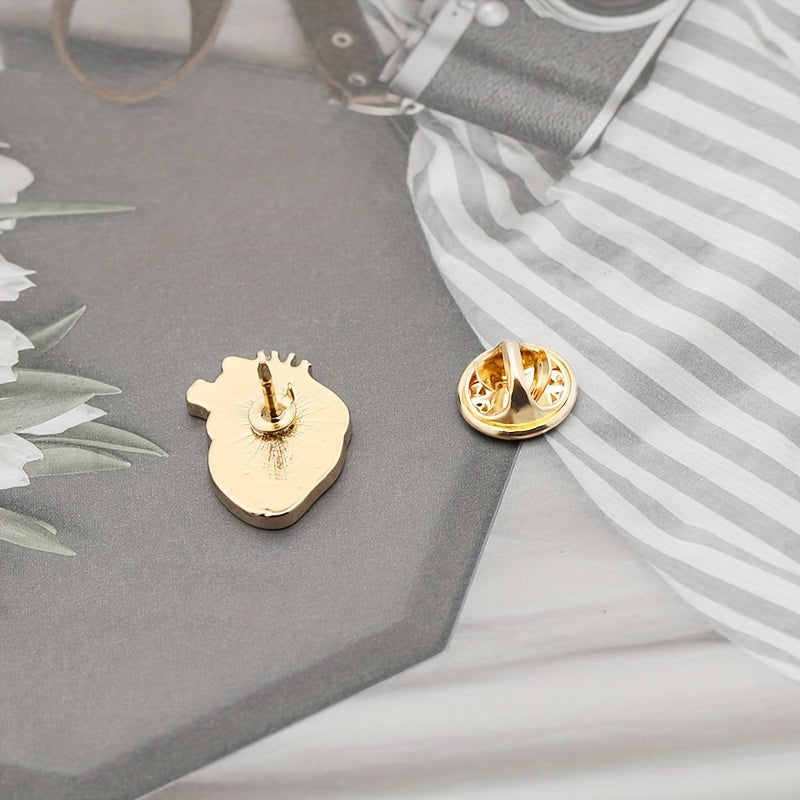 BE BRAVE Heart Brooch Accessories