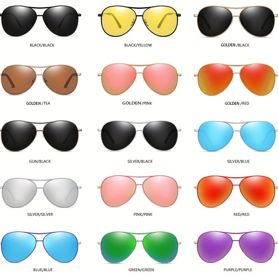 Men's Polarized Aviator Sunglasses Metal Frame