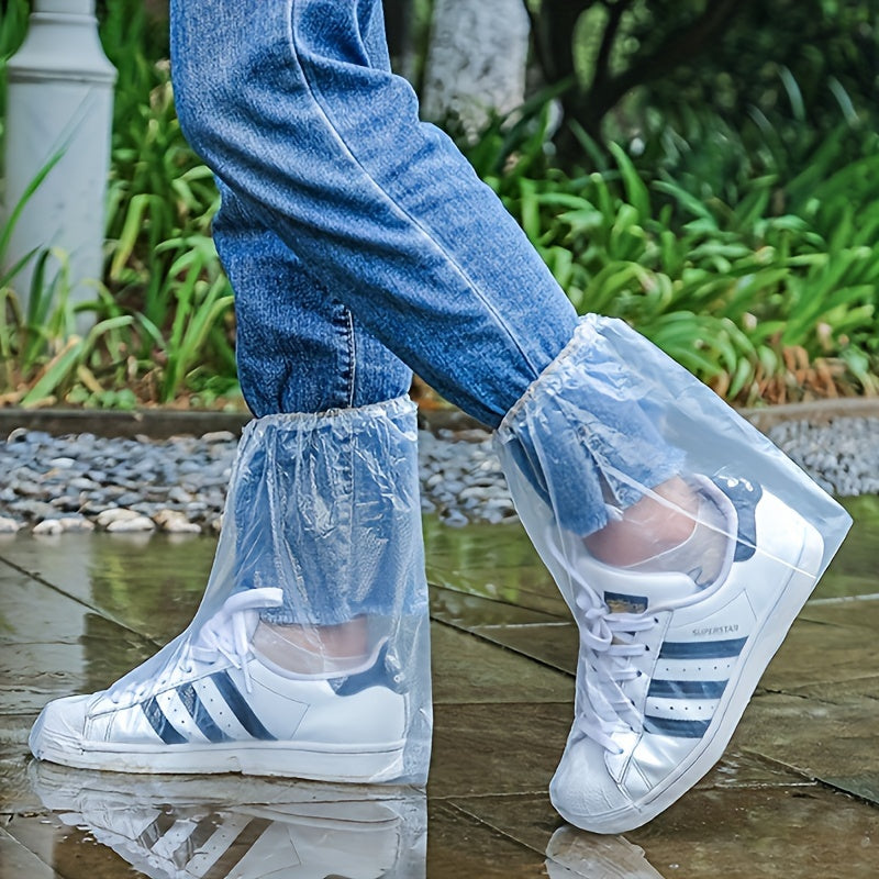 Disposable Waterproof Rain Shoe Covers Anti Slip Thickened Leg Covers