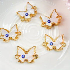 5pcs Car Wheel Drip Oil Devil's Eye Pendant Necklace Bracelet DIY