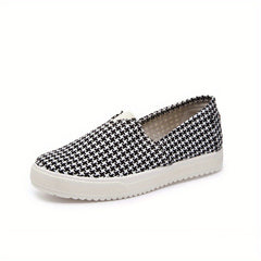 Women's Windmill Pattern Canvas Slip-On Flat Shoes