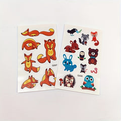 60 Cute Animal Tattoo Stickers Pack