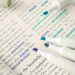 12Pcs Gradient Highlighters Eye Protection Markers Large Capacity