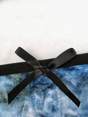  Tie Dye Bow Front Bikini Set Women's Plus Sexy Swimsuit