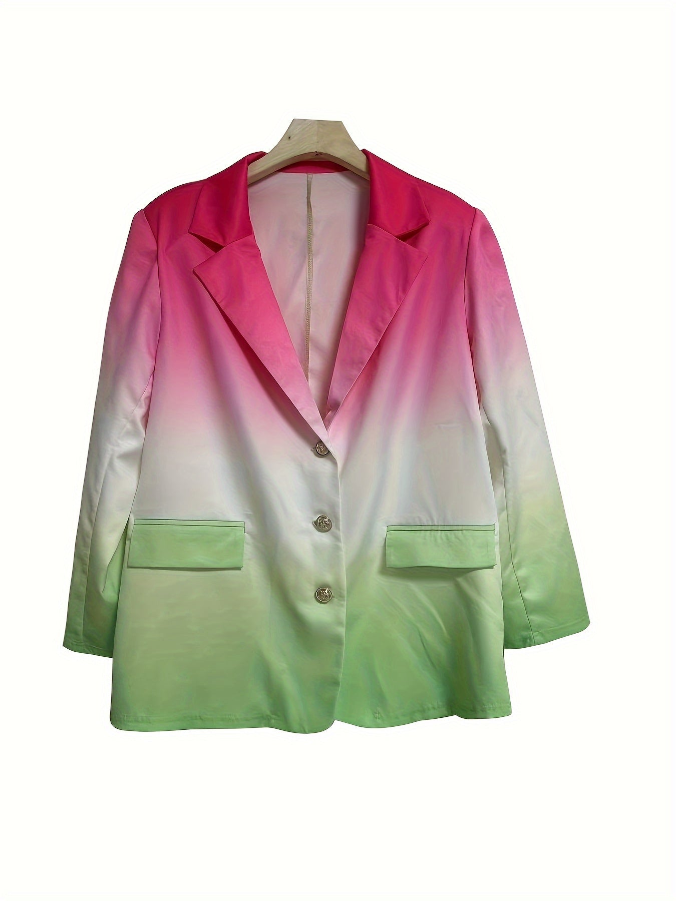  Ombre Print Button Up Blazer