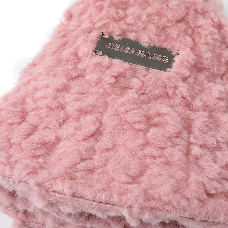 Winter Hairy Bucket Hat for Women - Outdoor Casual Style