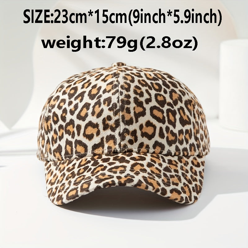 Leopard Print Baseball Cap Lightweight Sun Hat