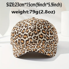 Leopard Print Baseball Cap Lightweight Sun Hat