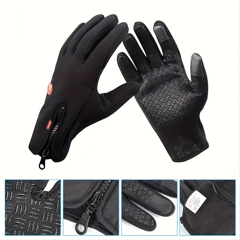 Men's Winter Warm Gloves Waterproof Touch Screen Cold Weather Running