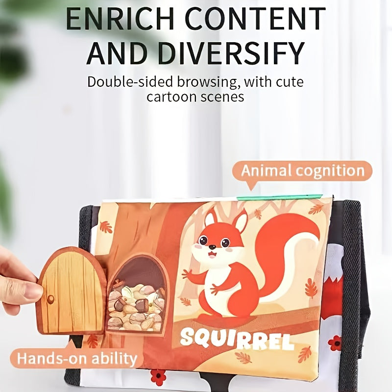 3D Toddler Book with Hanging Mirror & Interactive Sound - Durable Fabric Toy