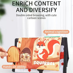 3D Toddler Book with Hanging Mirror & Interactive Sound - Durable Fabric Toy