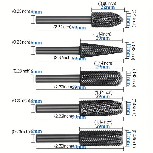 5pcs Rotating Grinding Head for Precision Grinding Tasks
