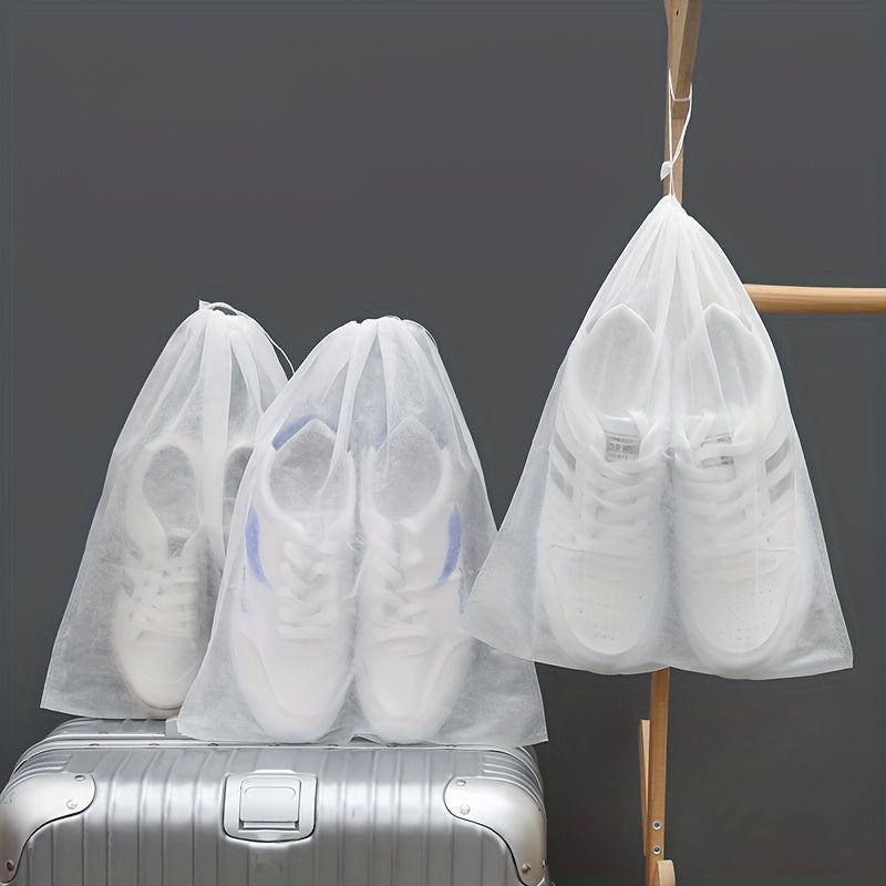 20pcs Portable Tearproof Shoe Storage Bag Non-woven Drawstring Bag