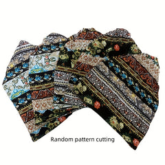 Geometric Pattern Baggy Slouchy Chemo Sleep Beanie Hat Elastic Cap