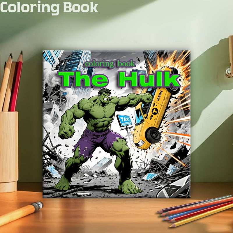Marvel's Hulk Adult Coloring Book - 22 Pages of Hulk Forms - Great Holiday Gift