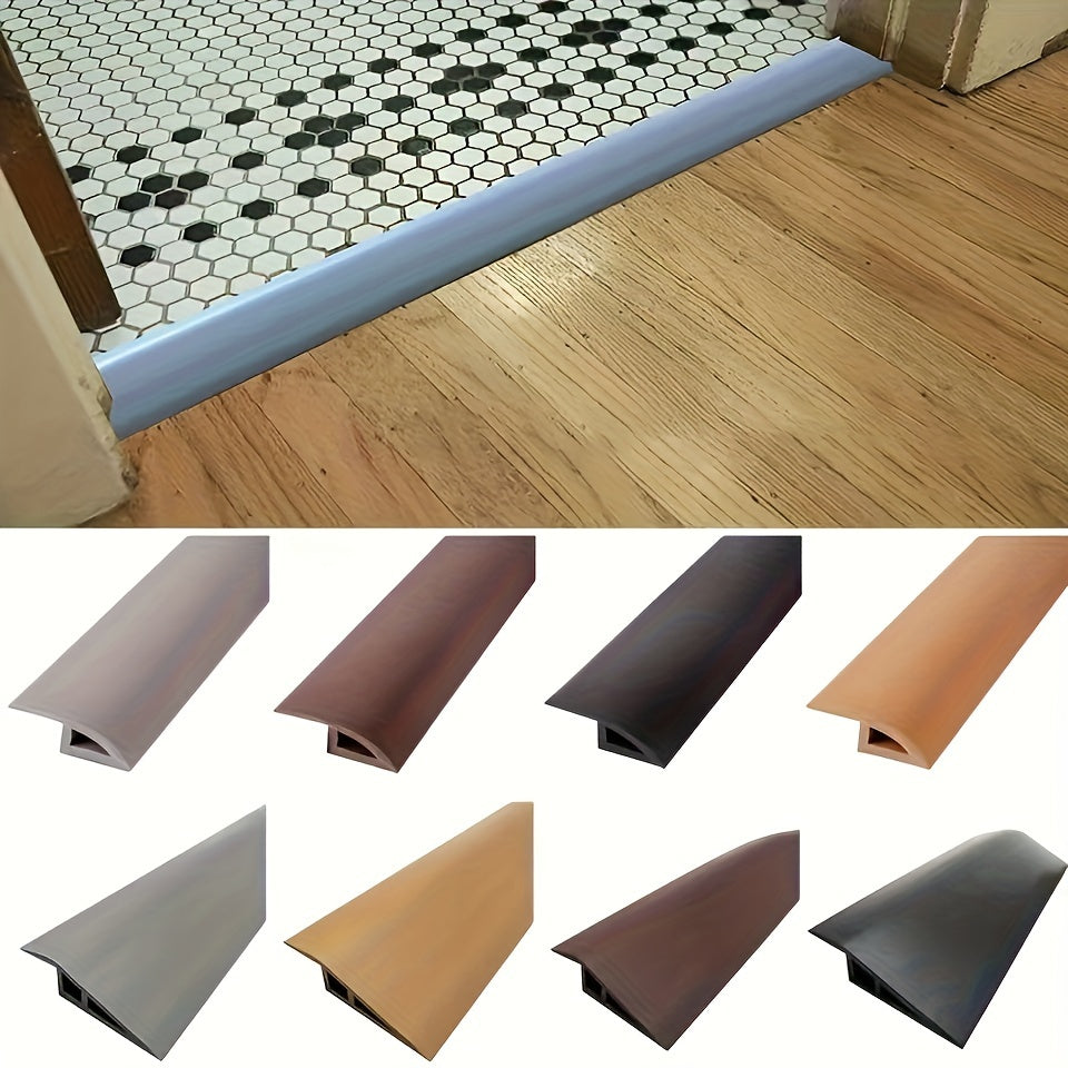 10-15mm PVC Self-Adhesive Floor Mat Flat Button Strip for Flooring Threshold Sea