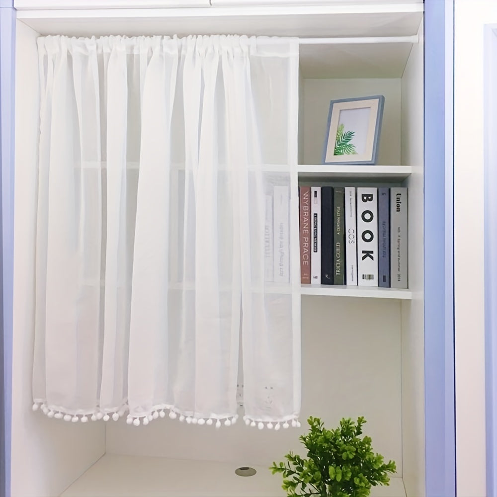 Short Kitchen Curtain Modern Pelmet Rod Pocket Cabinet Curtain Window Curtain
