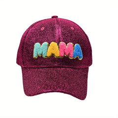 Glitter MAMA Patch Baseball Cap Lightweight Dad Hat Vintage Golf Sun Hat