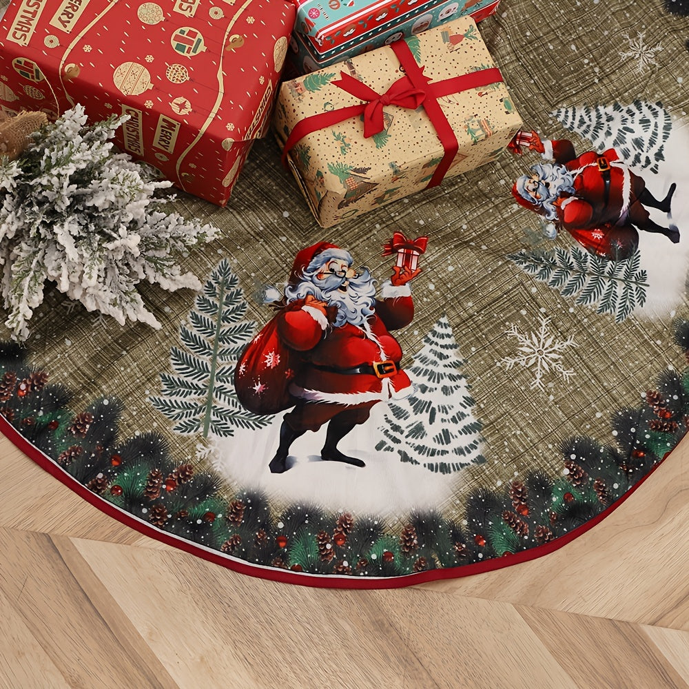 Christmas Print Tree Dress Cartoon Round Elk Christmas Tree Decoration