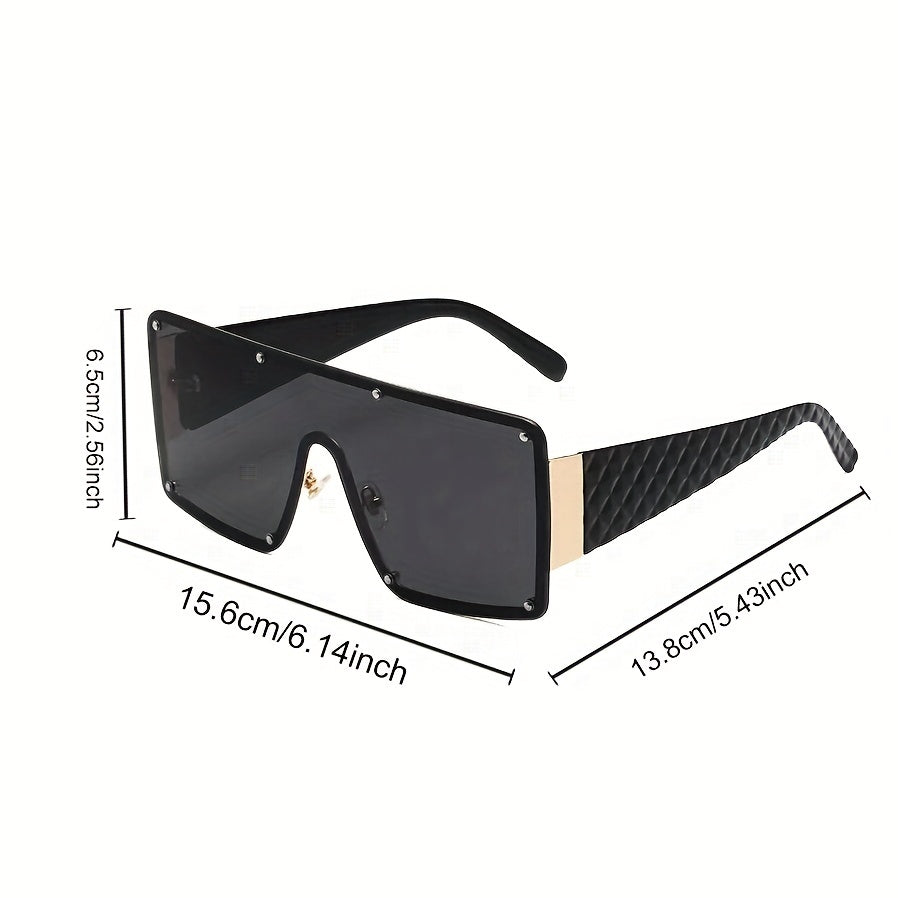 Y2K Oversized Gradient Mirror Lens Sunglasses UV400